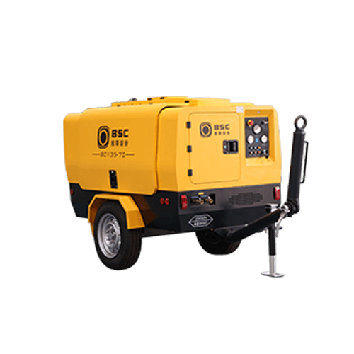 Mobile air compressor for muni