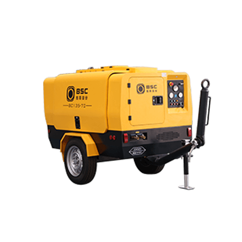 Mobile air compressor for municipal construction